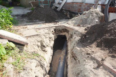 Trenchless sewer line repair and pipe bursting in Erie