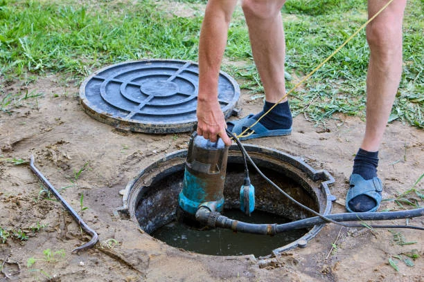 Submersible cast iron sump pump with dual battery backup